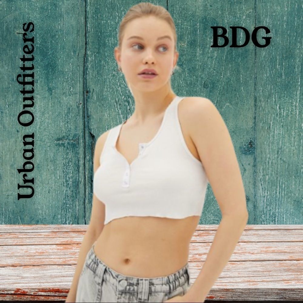 NWT UO BDG Oh Snap Ribbed Cropped Tank Top M L